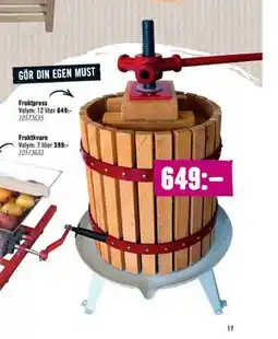 Hornbach Fruktpress erbjuda