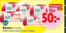 ICA Supermarket Bacon ICA, Medlemspris erbjuda