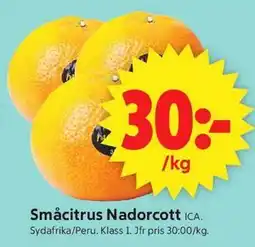 ICA Supermarket Småcitrus Nadorcott ICA erbjuda