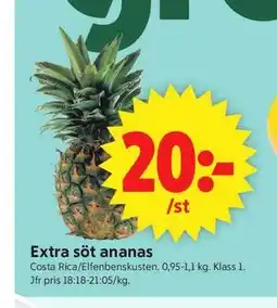 ICA Supermarket Extra söt ananas erbjuda