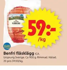 ICA Supermarket Benfri fläsklägg erbjuda