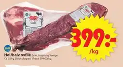 ICA Supermarket Hel/halv oxfilé erbjuda