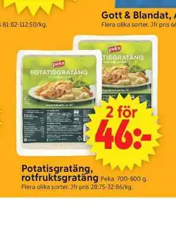 ICA Supermarket Potatisgratäng, rotfruktsgratäng erbjuda