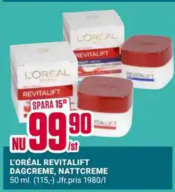 ÖoB L’ORÉAL REVITALIFT DAGCREME, NATTCREME erbjuda