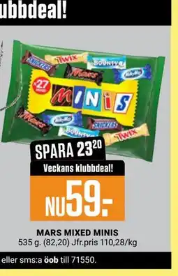 ÖoB MARS MIXED MINIS, Medlemspris erbjuda