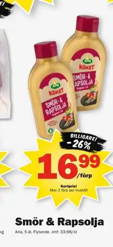 Pekås Smör & Rapsolja, Medlemspris erbjuda