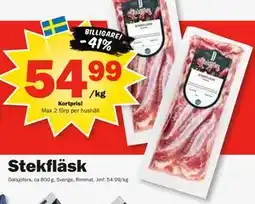 Pekås Stekfläsk, Medlemspris erbjuda