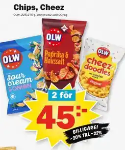 Pekås Chips, Cheez erbjuda