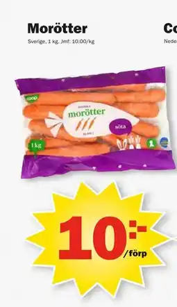Pekås Morötter erbjuda