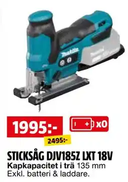 Bauhaus STICKSÅG DJV185Z LXT 18V erbjuda