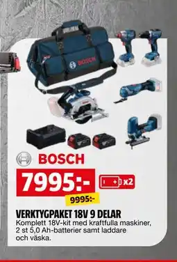 Bauhaus VERKTYGPAKET 18V 9 DELAR erbjuda