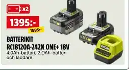 Bauhaus BATTERIKIT RC18120A-242X ONE+ 18V erbjuda