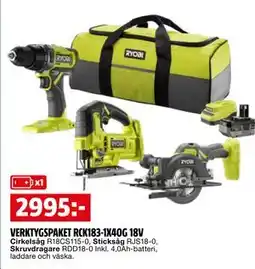 Bauhaus VERKTYGSPAKET RCK183-1X40G 18V erbjuda