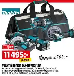 Bauhaus VERKTYGSPAKET DLX4197TX1 18V erbjuda