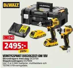 Bauhaus VERKTYGSPAKET DCK2062D2T-QW 18V erbjuda