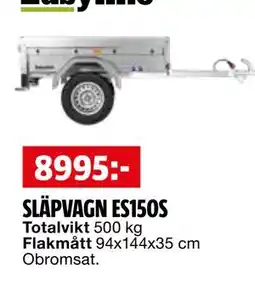 Bauhaus SLÄPVAGN ES150S erbjuda