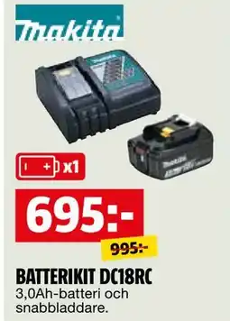 Bauhaus BATTERIKIT DC18RC erbjuda