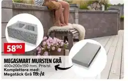 Bauhaus MEGASMART MURSTEN GRÅ erbjuda