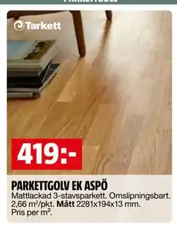 Bauhaus PARKETTGOLV EK ASPÖ erbjuda