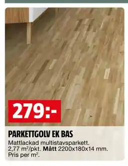 Bauhaus PARKETTGOLV EK BAS erbjuda