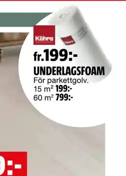 Bauhaus UNDERLAGSFOAM erbjuda