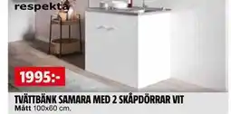 Bauhaus TVÄTTBÄNK SAMARA MED 2 SKÅPDÖRRAR VIT erbjuda
