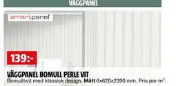 Bauhaus VÄGGPANEL BOMULL PERLE VIT erbjuda
