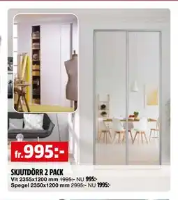 Bauhaus SKJUTDÖRR 2 PACK erbjuda