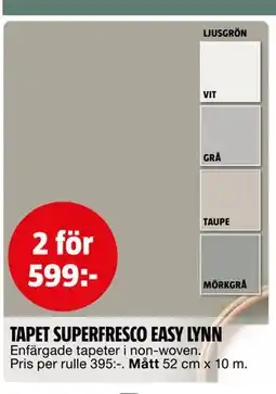 Bauhaus TAPET SUPERFRESCO EASY LYNN erbjuda