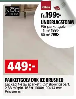 Bauhaus PARKETTGOLV OAK ICE BRUSHED erbjuda