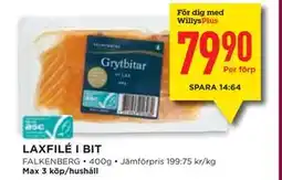 Willys LAXFILÉ I BIT, Medlemspris erbjuda