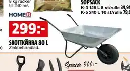 Bauhaus SKOTTKÄRRA 80 L erbjuda
