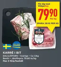 Willys KARRÉ I BIT, Medlemspris erbjuda