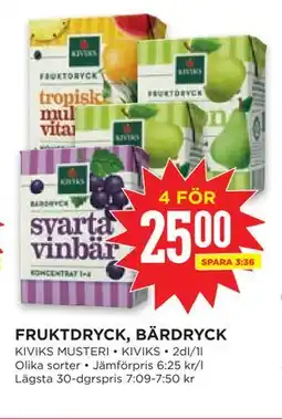 Willys FRUKTDRYCK, BÄRDRYCK erbjuda
