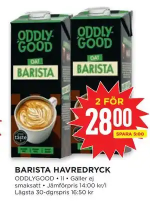 Willys BARISTA HAVREDRYCK erbjuda