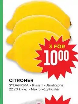 Willys CITRONER erbjuda