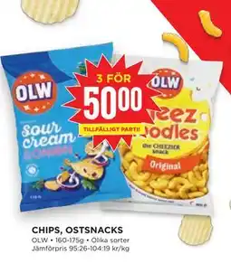 Willys Hemma CHIPS, OSTSNACKS erbjuda