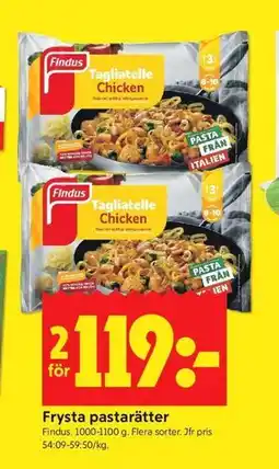 ICA Kvantum Frysta pastarätter erbjuda