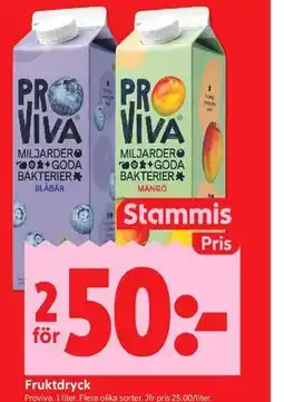 ICA Kvantum Fruktdryck, Medlemspris erbjuda
