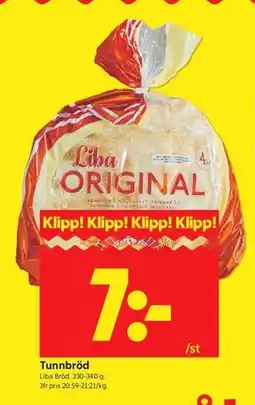 ICA Kvantum Tunnbröd erbjuda