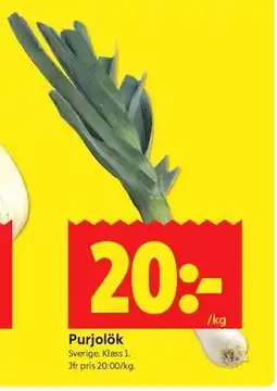 ICA Kvantum Purjolök erbjuda