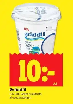 ICA Kvantum Gräddfil erbjuda