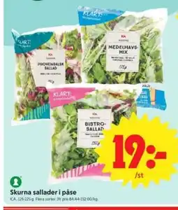 ICA Nära Skurna sallader i påse erbjuda