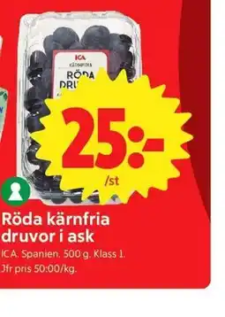 ICA Nära Röda kärnfria druvor i ask erbjuda