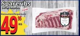 Supergrossen Spareribs erbjuda