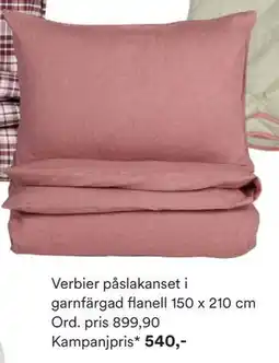 Hemtex Verbier påslakanset i garnfärgad flanell erbjuda