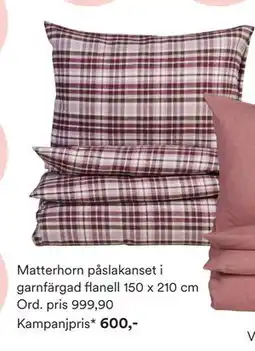 Hemtex Matterhorn påslakanset i garnfärgad flanell erbjuda