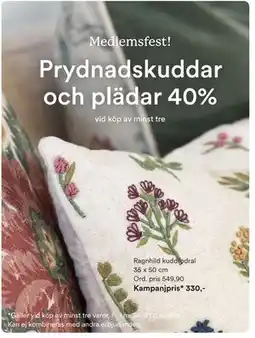 Hemtex Ragnhild kuddfodral, Medlemspris erbjuda