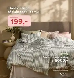 Hemtex Classic stripe påslakanset i bomull, Medlemspris erbjuda
