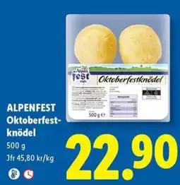 Lidl Alpenfest oktoberfestknödel erbjuda